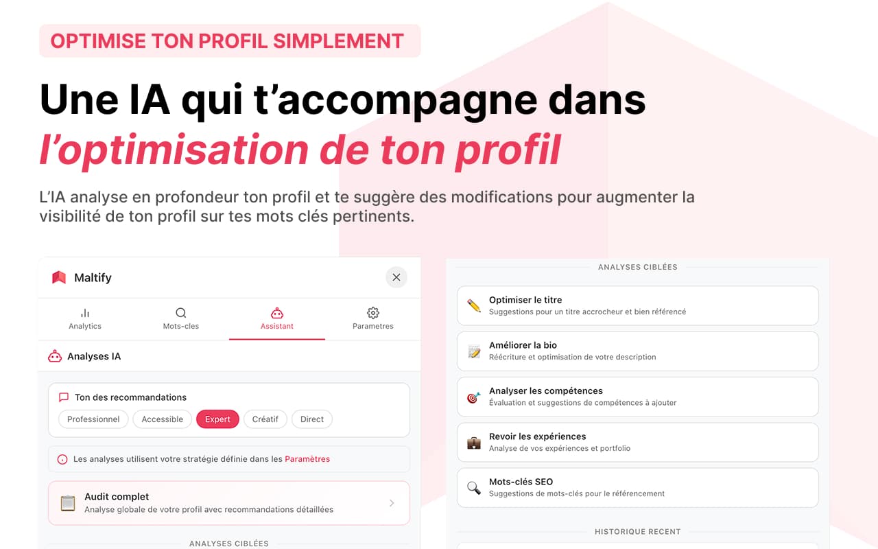 Optimisation IA du profil